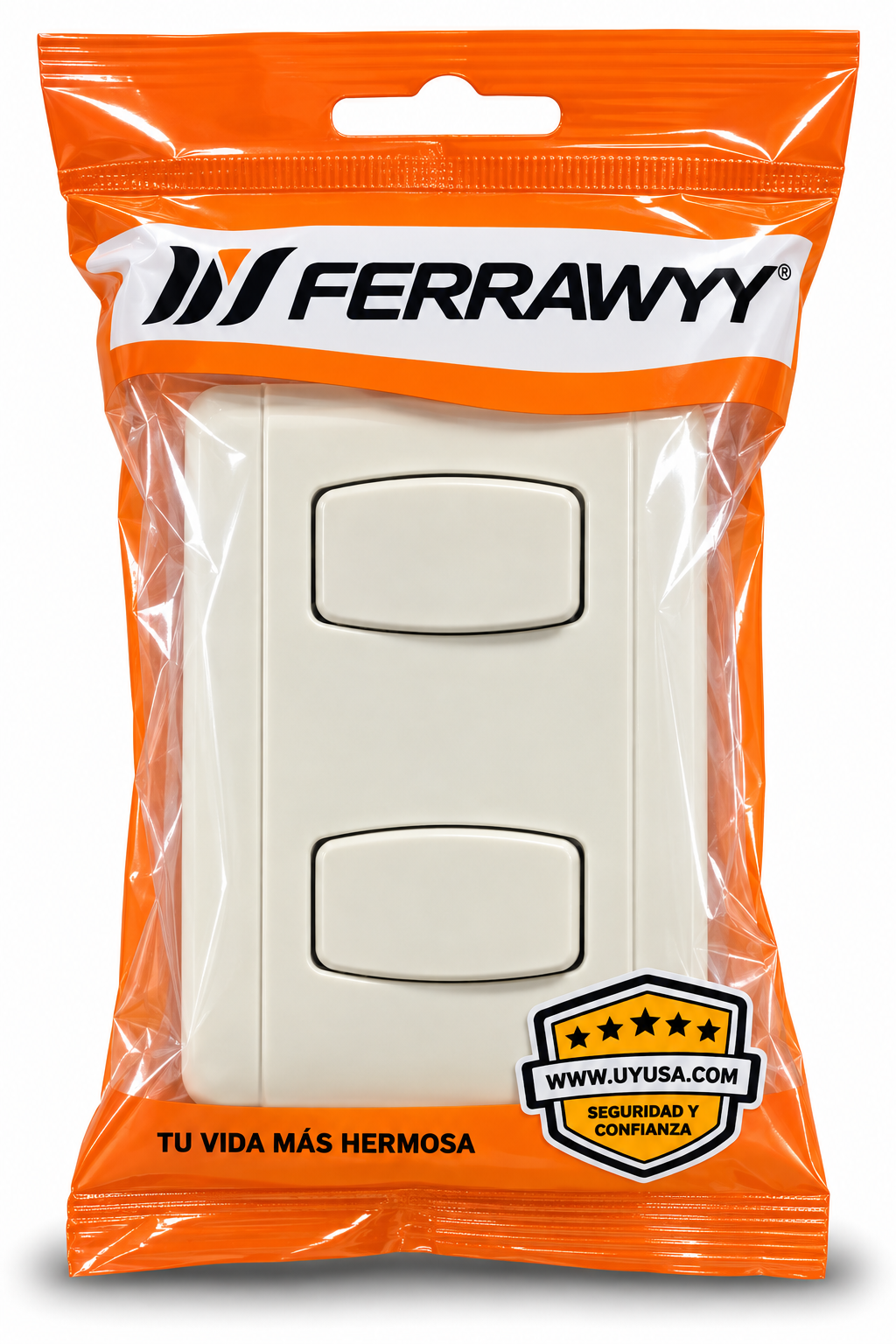 Interruptor Doble Empotrar Ferrawy