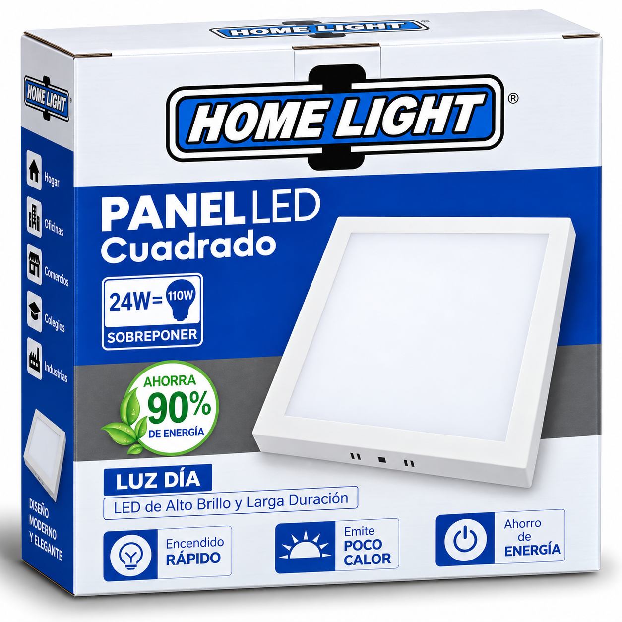 Panel Led Cuadrado 24w Sobreponer 30cm Home Light 046337