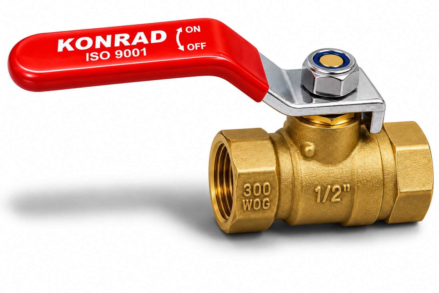 Llave De Paso 1/4" Bronce Hembra Konrad