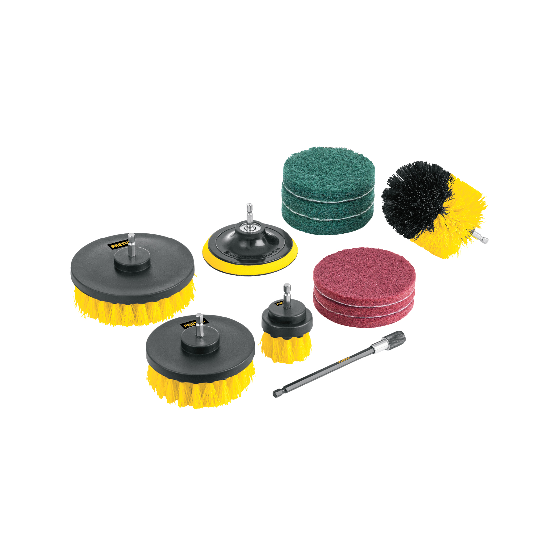 Escobilla Limpieza P/taladro Kit X 12pzs Pretul 27191