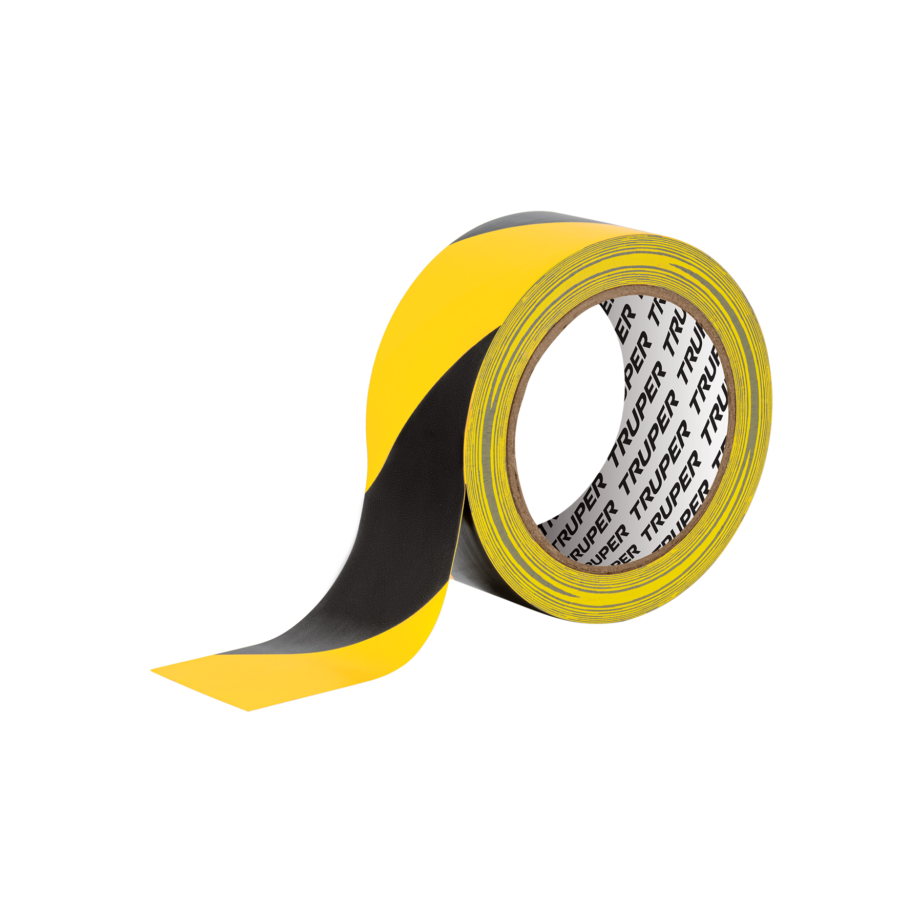 CINTA SEÑALIZACION AMARILLO/NEGRO ROLLO 33MTS TRUPER 12597