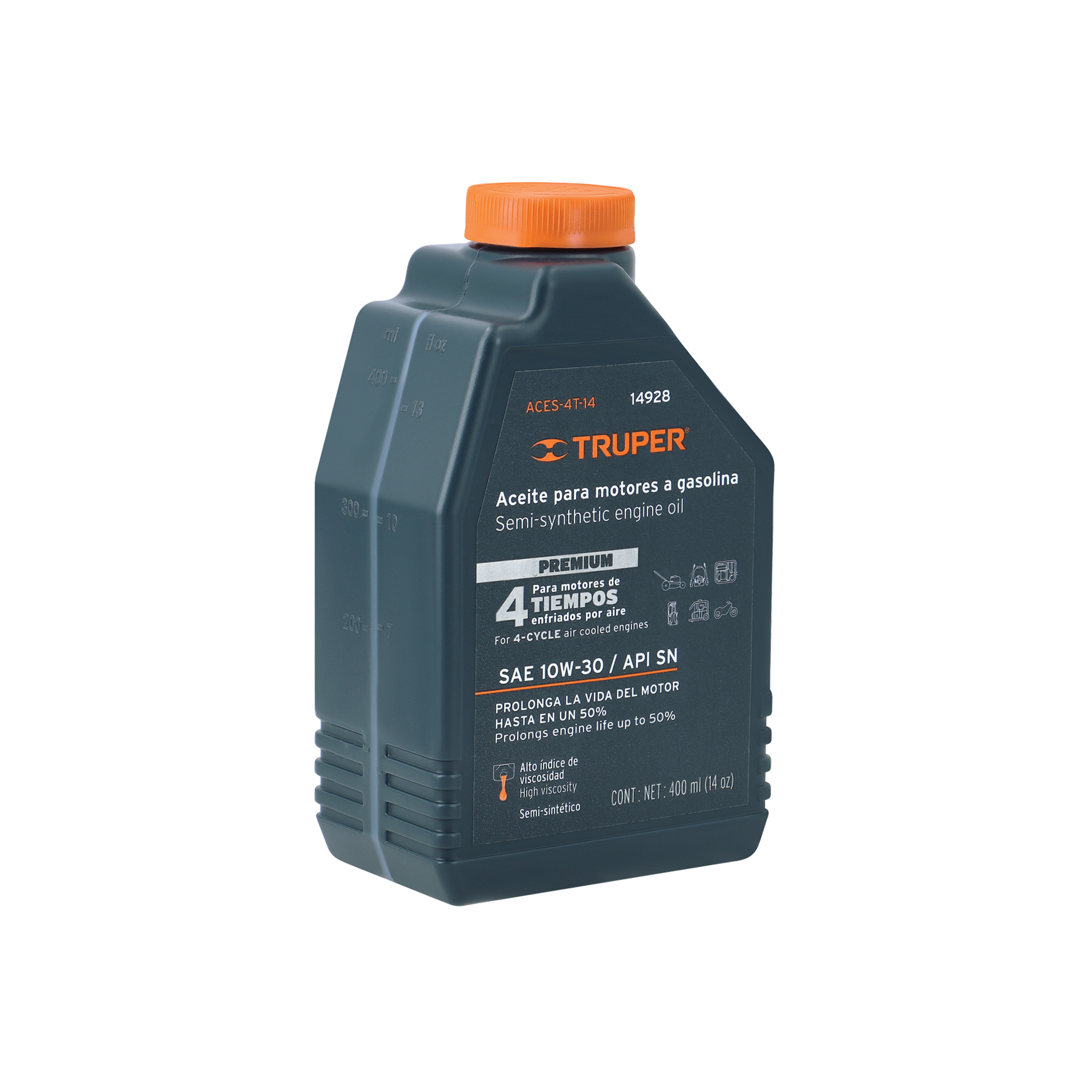 Aceite Semi Sintetico Motor 4 Tiempos 473ml Truper 14928