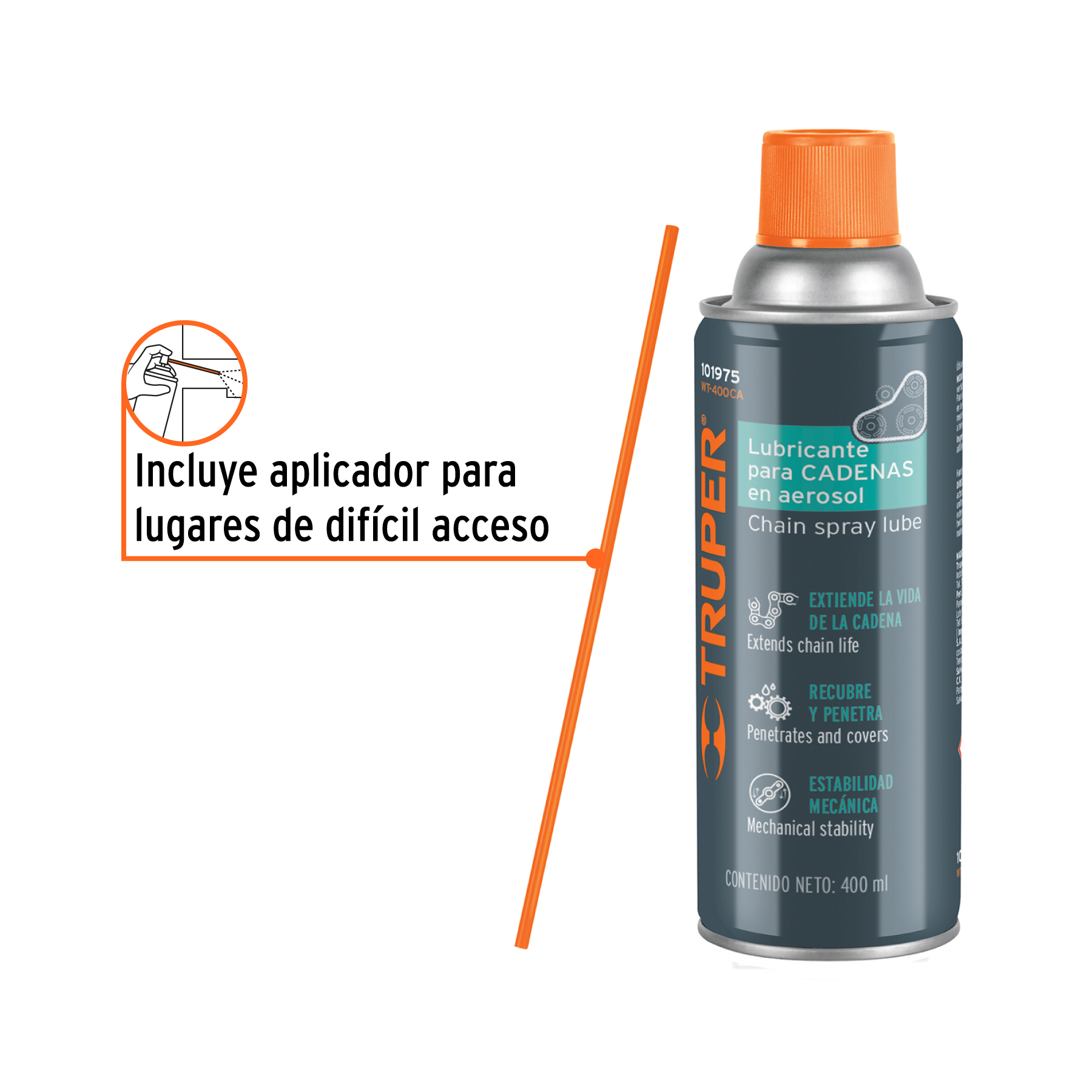 Lubricante De Cadenas En Aerosol 400ml Truper 101975