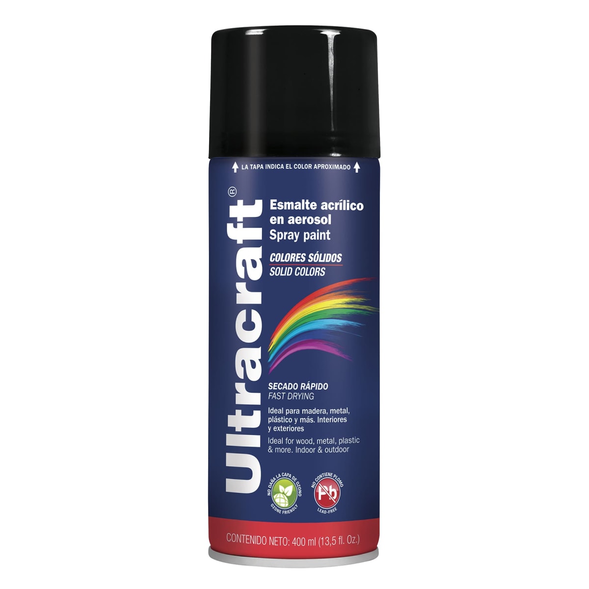 Pintura Spray Negro Brillante Ultracraft 40021