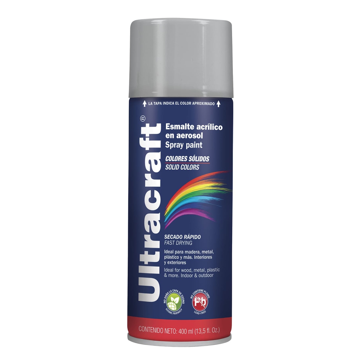 Pintura Spray Silver Plata Gris Ultracraft 40023