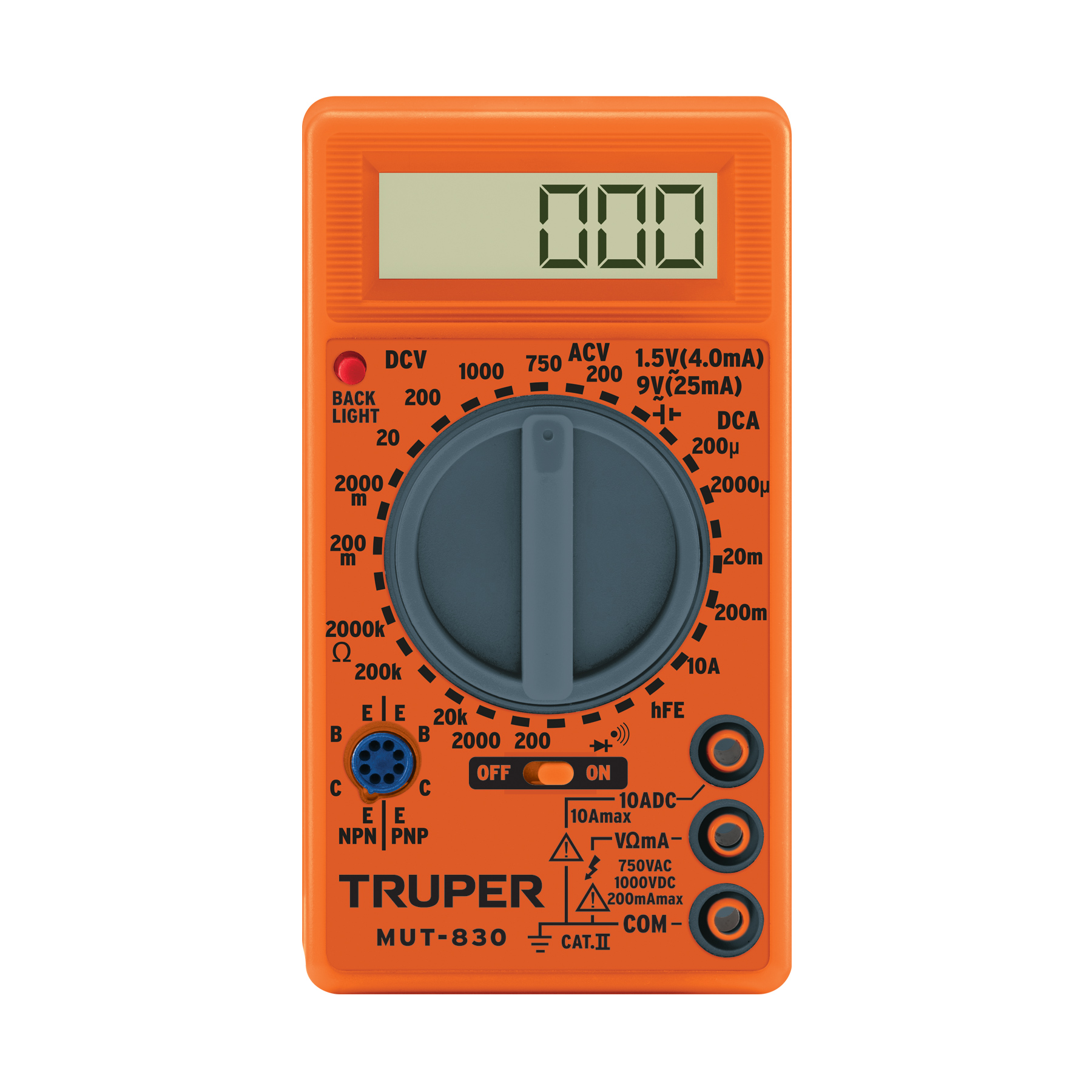 Multimetro Digital Escolar (multitester) Cc-10a Truper 10400