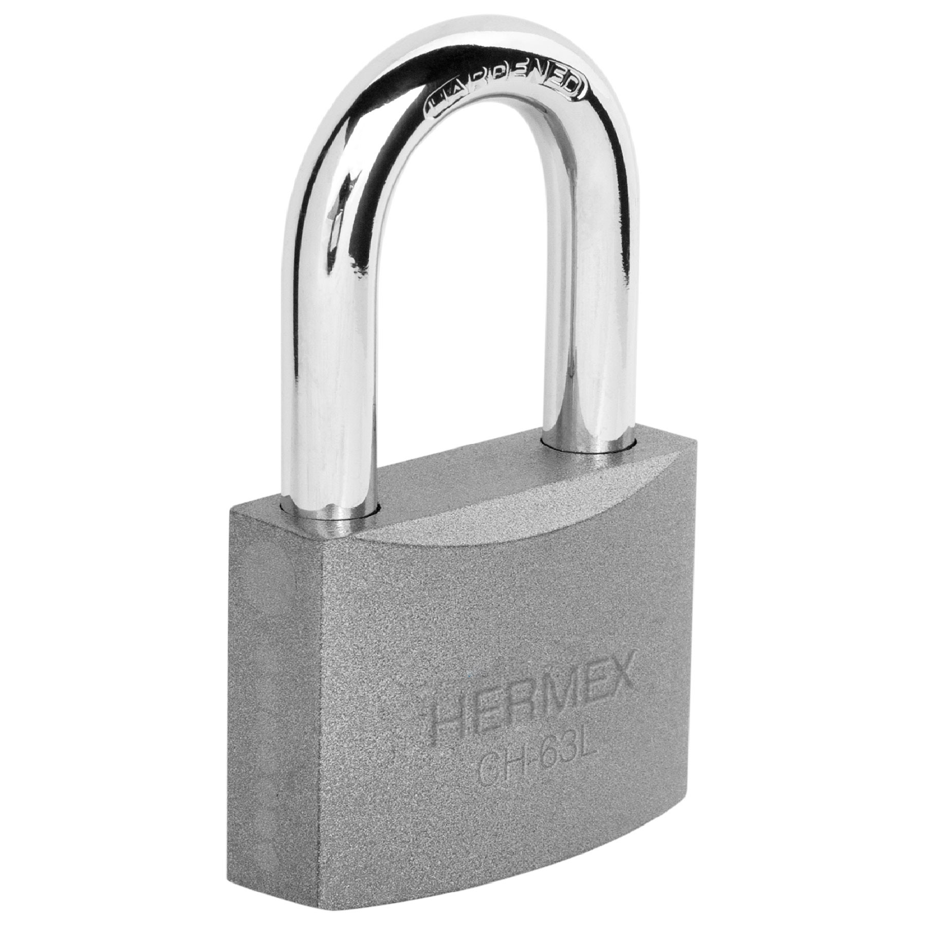 Candado Arco Largo 63mm Gris Hermex 43802