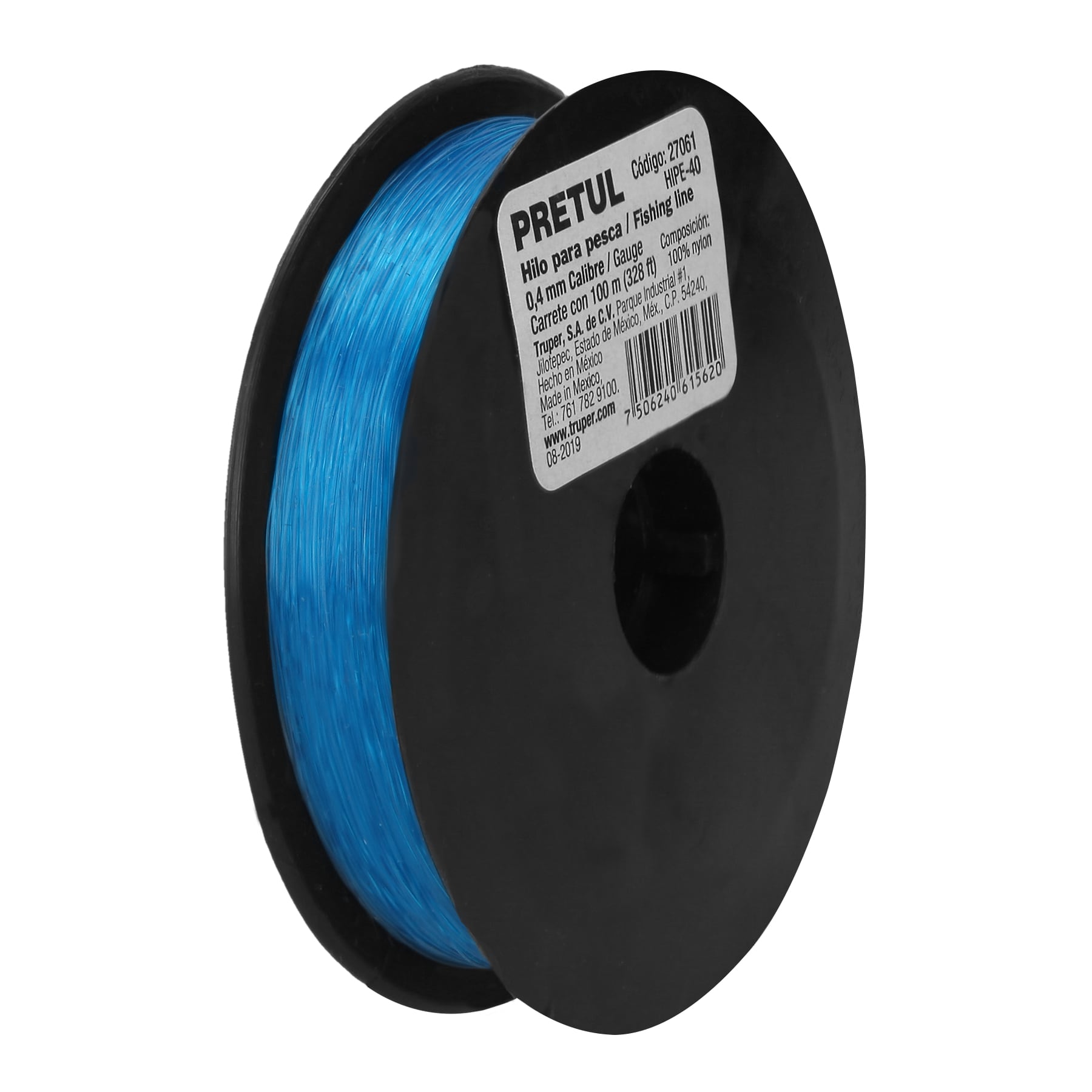 Hilo Pescar Azul Calibre 0.40mm X100mts Pretul 27061