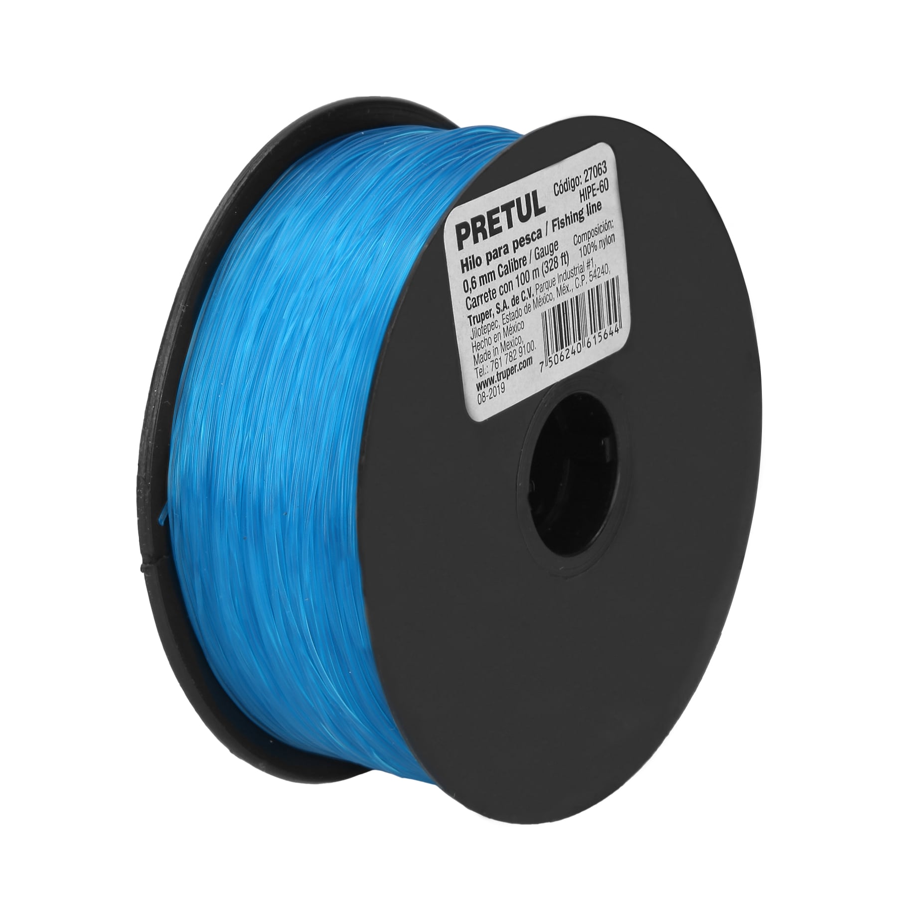 Hilo Pescar Azul Calibre 0.60mm X100mts Pretul 27063