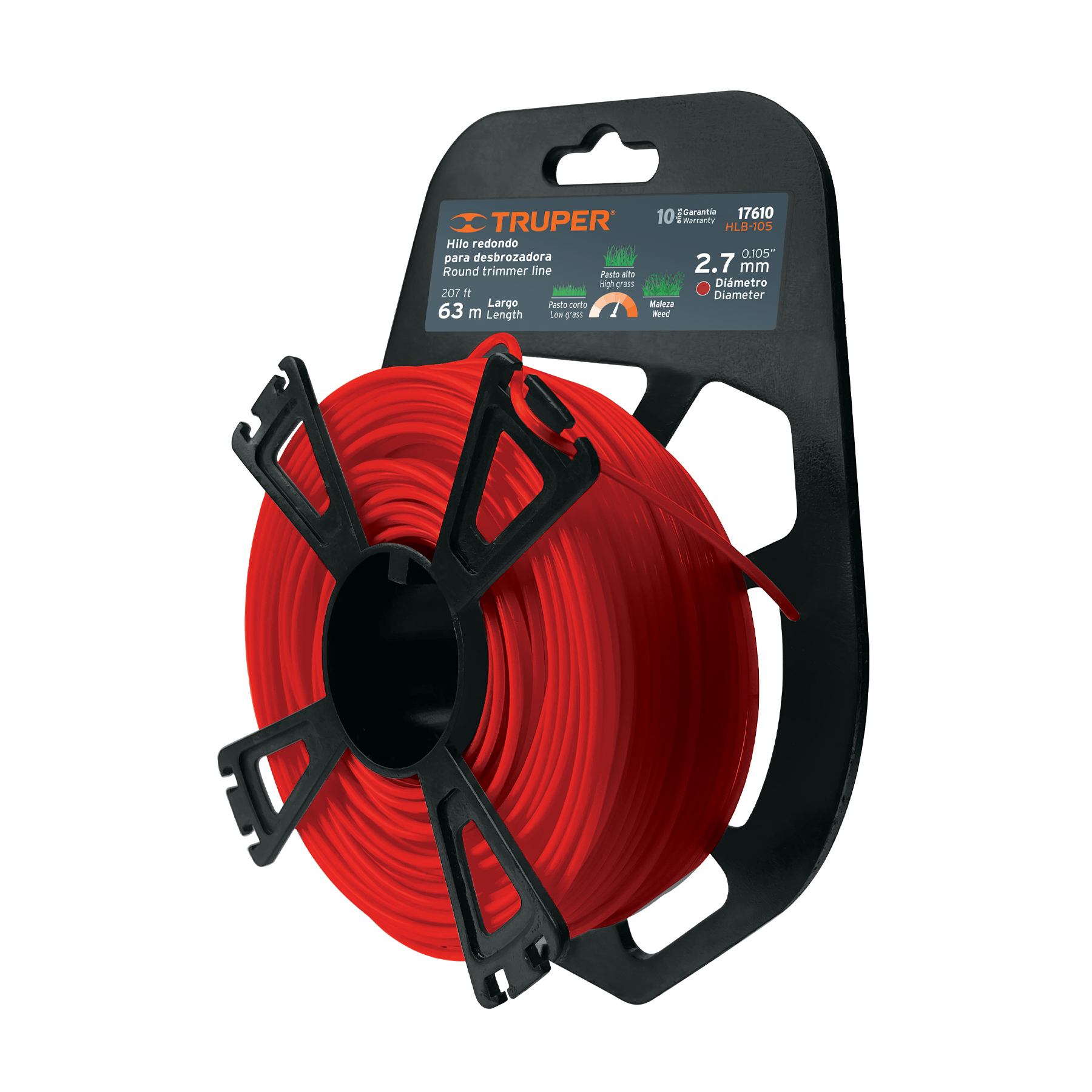 Hilo Para Podadora 2.7mm X 63mts Truper 17610