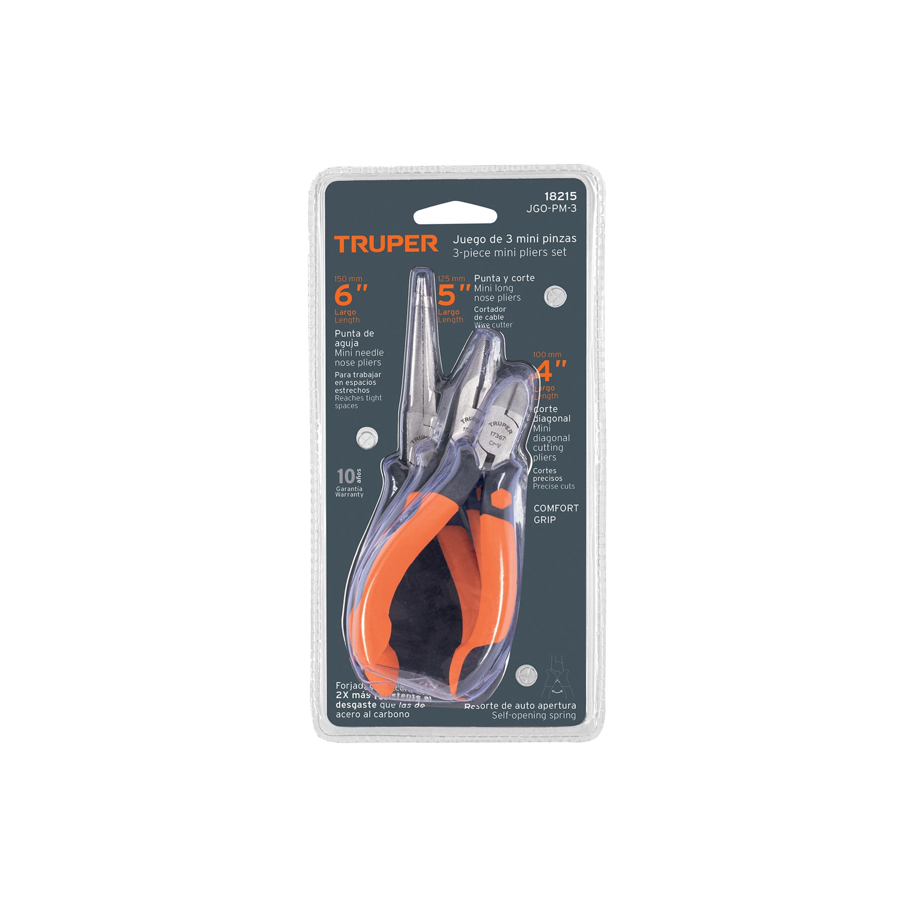 ALICATE MINI BLIST X3PZS CORTE, PUNTA  TRUPER 18215