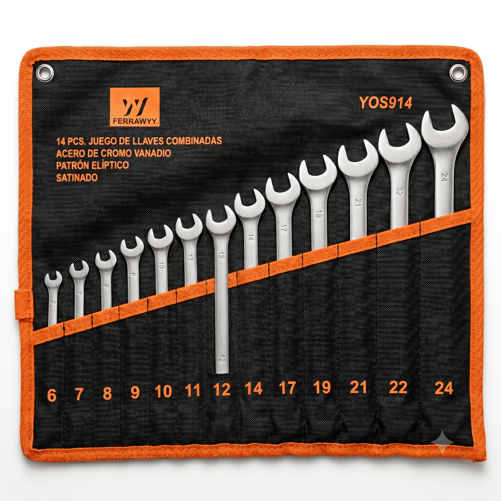 LLAVE MIXTA KIT X 14PZS FERRAWY  YOS914