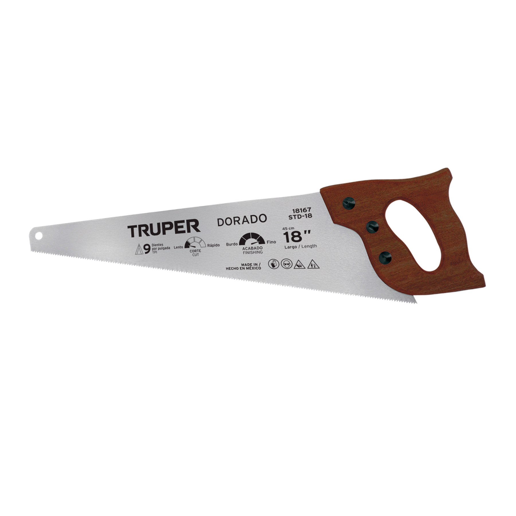 SERRUCHO MADERA 18" DORADO TRUPER 18167