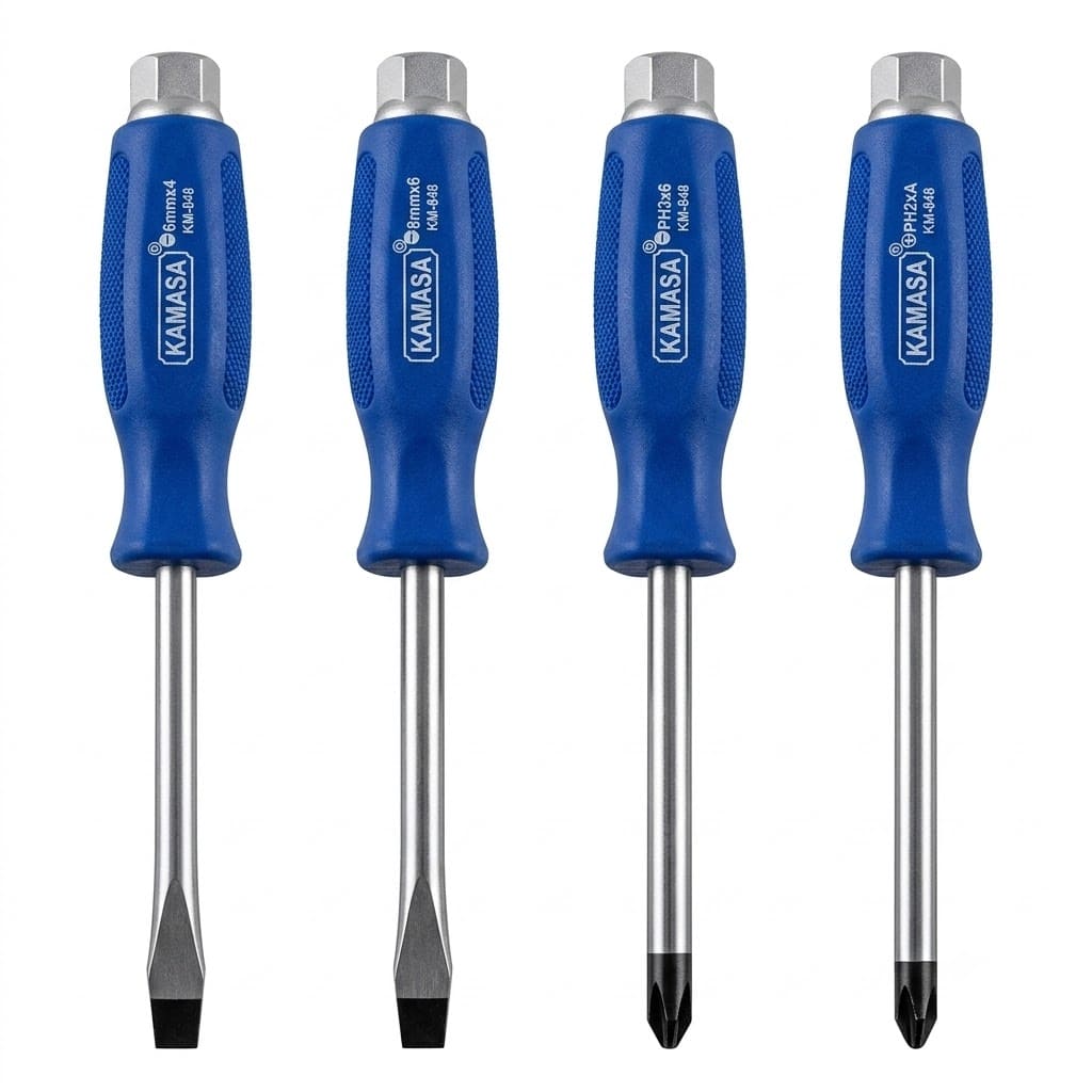 DESARMADOR GOLPE AZUL KIT X4PZS KAMASA KM-948