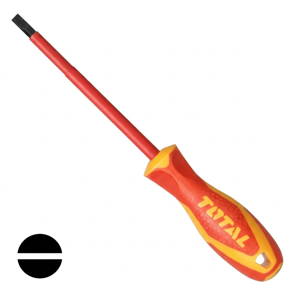 DESARMADOR ELECTRICISTA PLANO 1000V 4MM*4" TOTAL THTIS4100