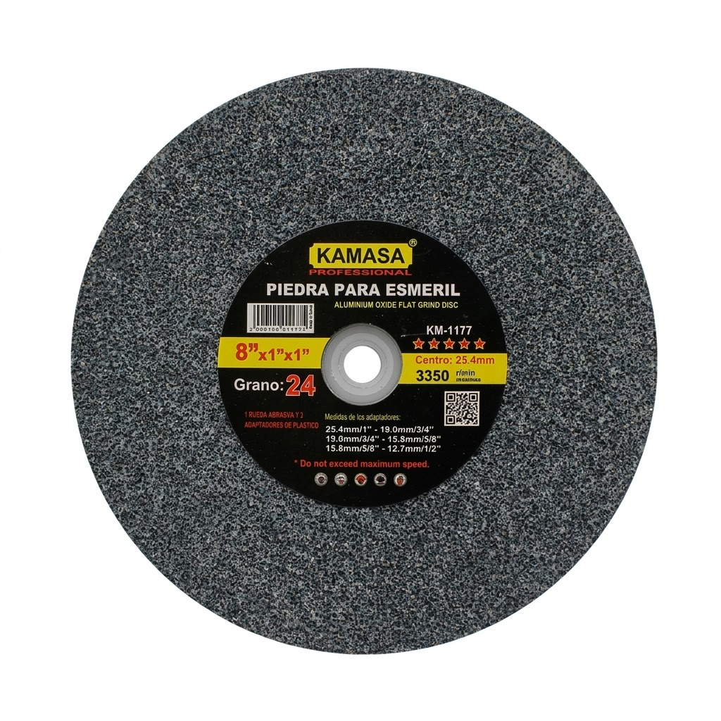 PIEDRA ESMERIL BANCO 8"X1" GRANO-24 KAMASA KM-1177