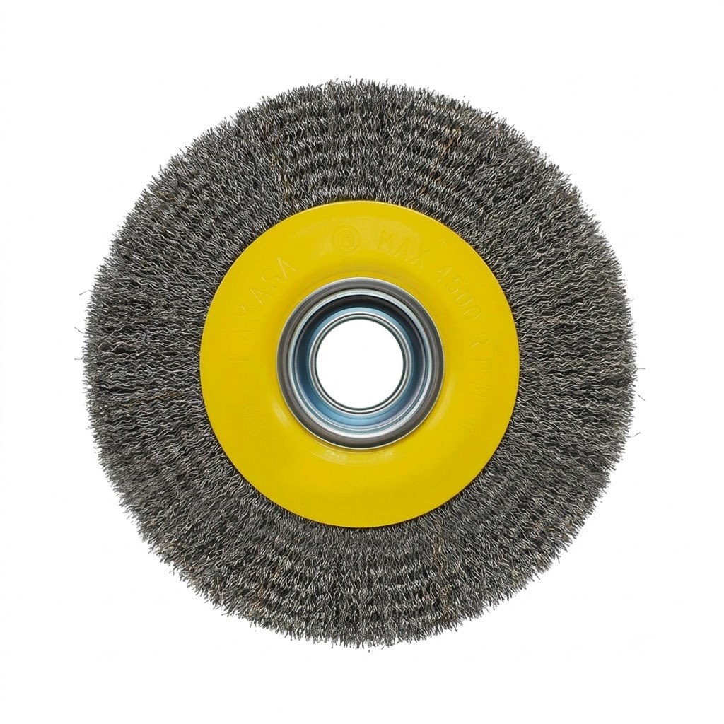 ESCOBILLA REDONDA 6" ACERO P/AMOLADORA UYUSTOOLS EBR06EA