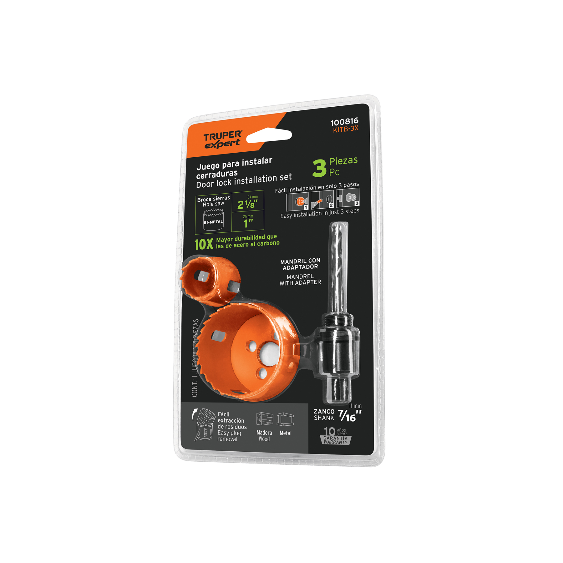 SIERRA COPA BIMETALICA BLISTR X 3PZS TRUPER 100816