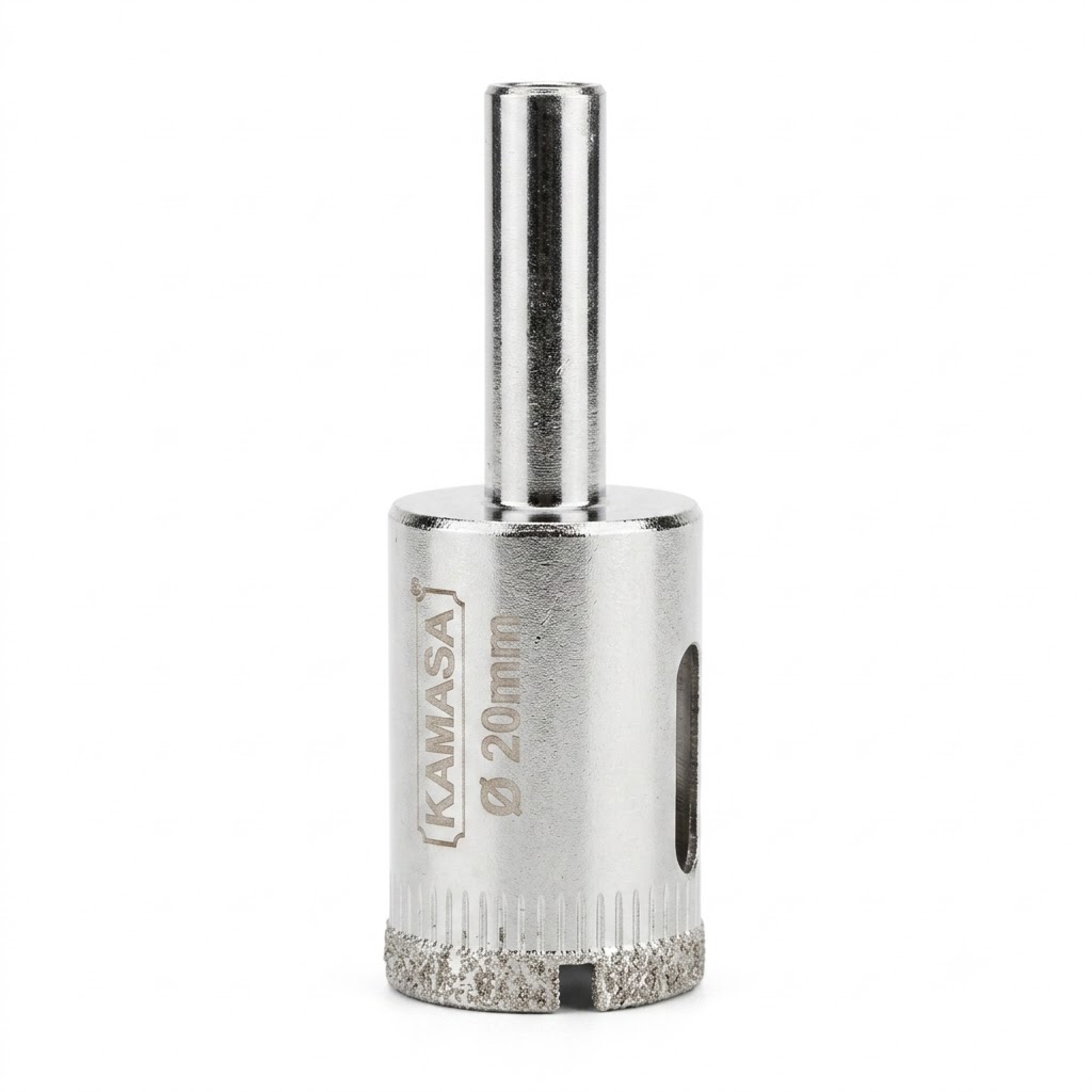 BROCA COPA DIAMANTADA PARA CERAMICOS Y VIDRIOS 20MM KAMASA KM-1888