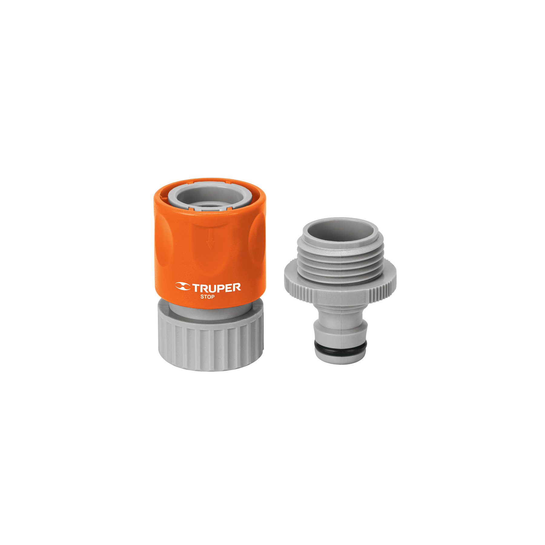 CONECTOR RAPIDO PVC GRIS 3/4" 2 EN 1 (PISTOLA) TRUPER 12722