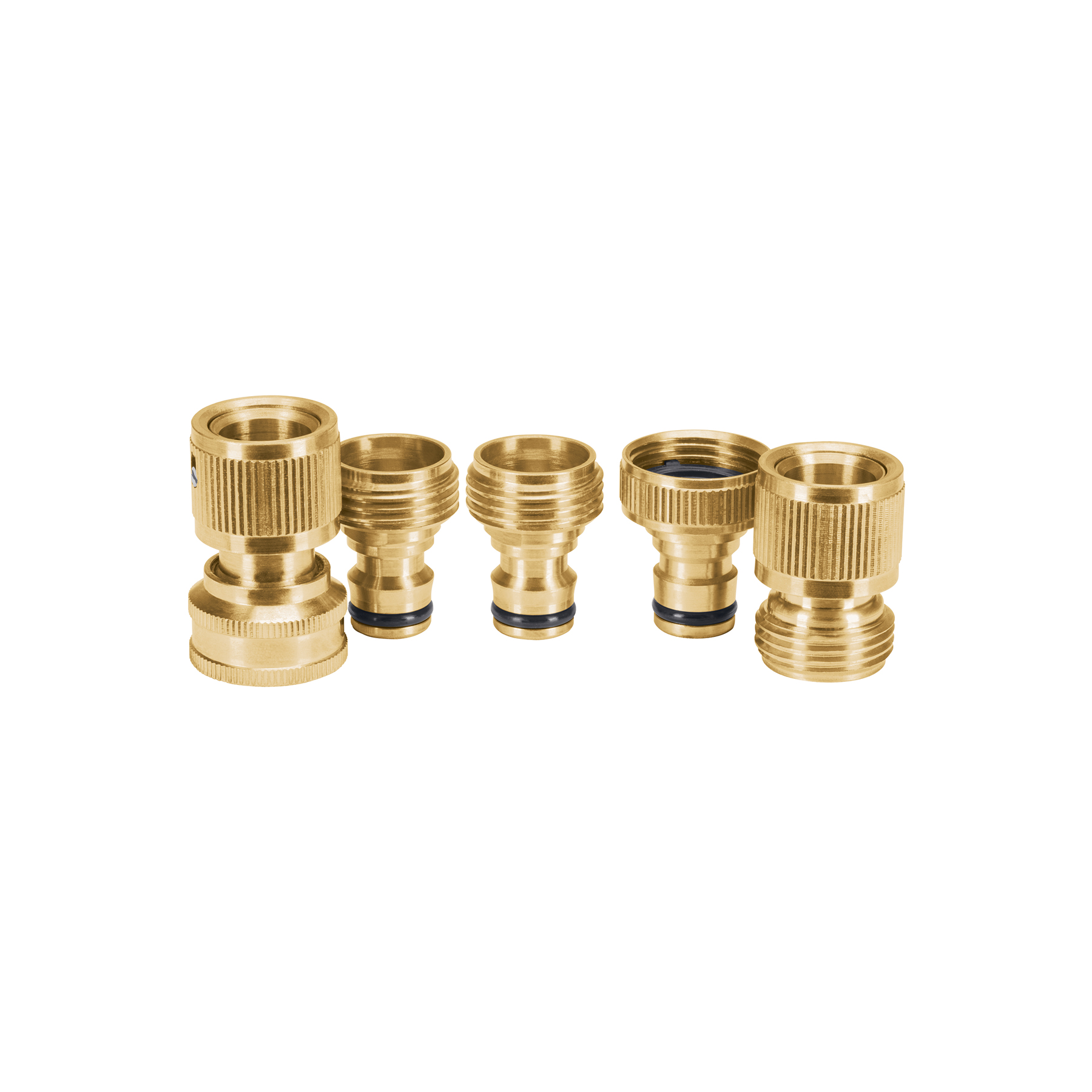 CONECTOR RAPIDO LATON 3/4" BLIST X 5PZS (CAÑO-PISTOLA) TRUPER 101600