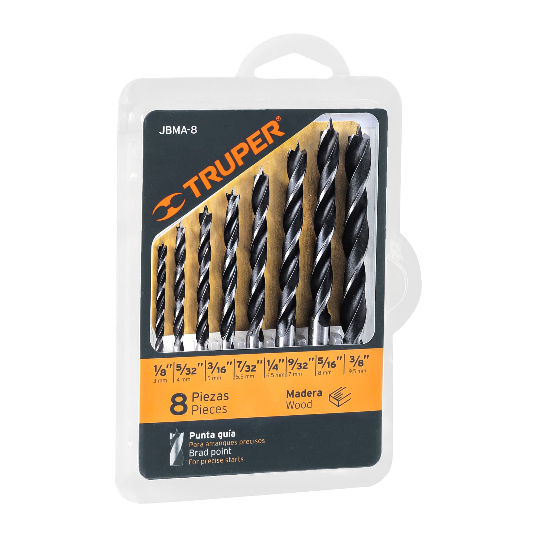 BROCA MADERA X8 BLIST TRUPER 11338