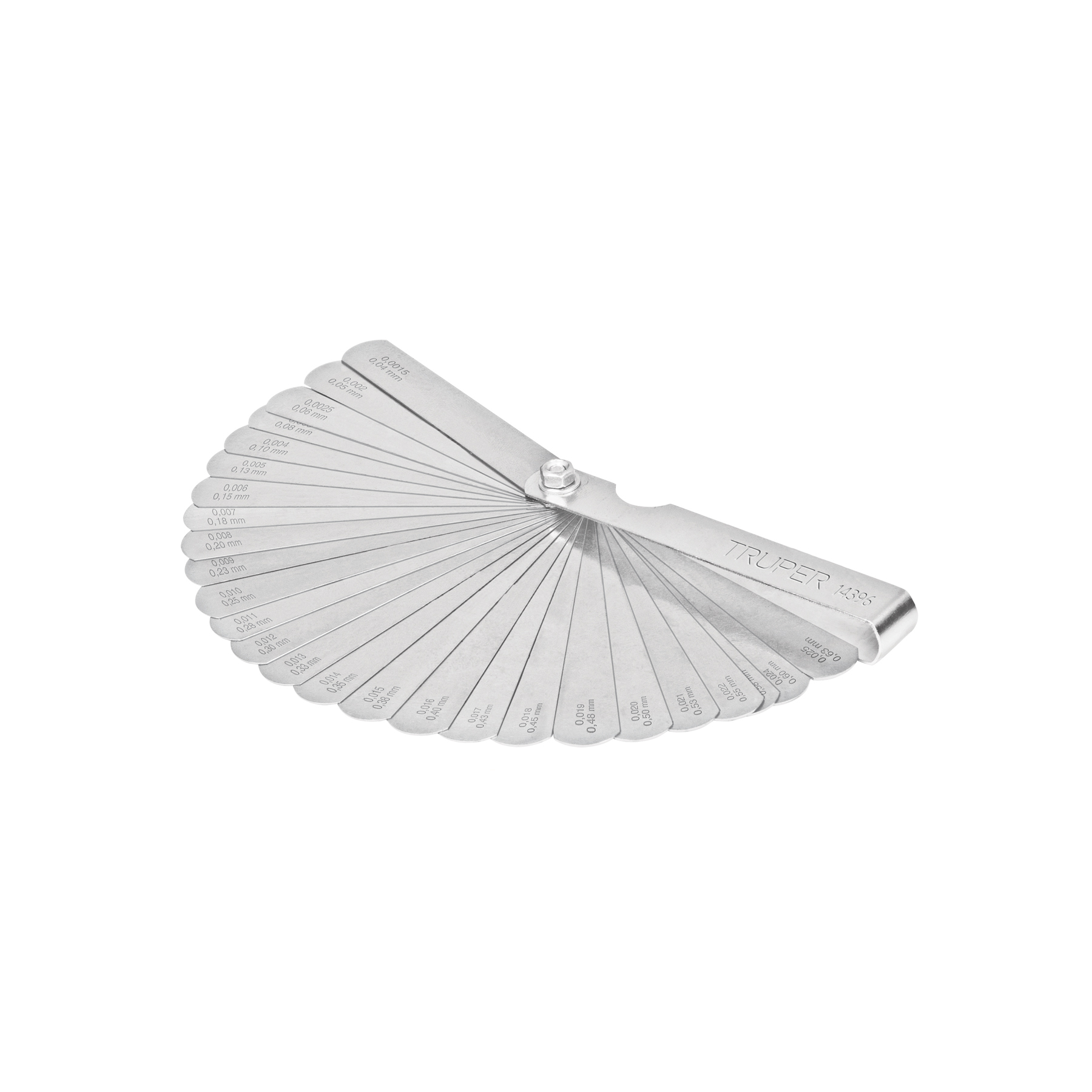 Calibrador De Bujia (galga) 26 Hojas Std/mm Truper 14396