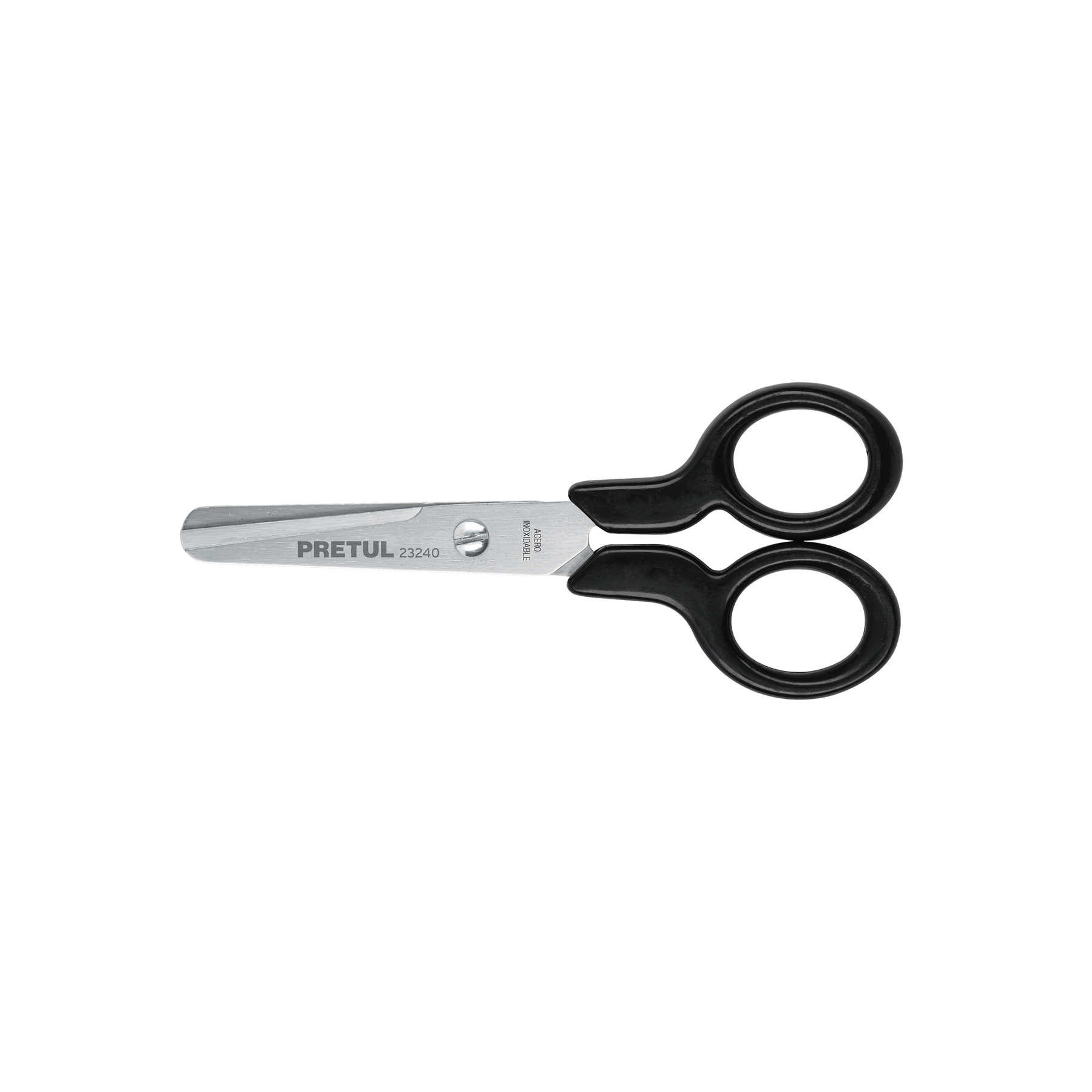 Tijera 4-1/2" Acero Inox. Punta Roma Caso/of Pretul 23240