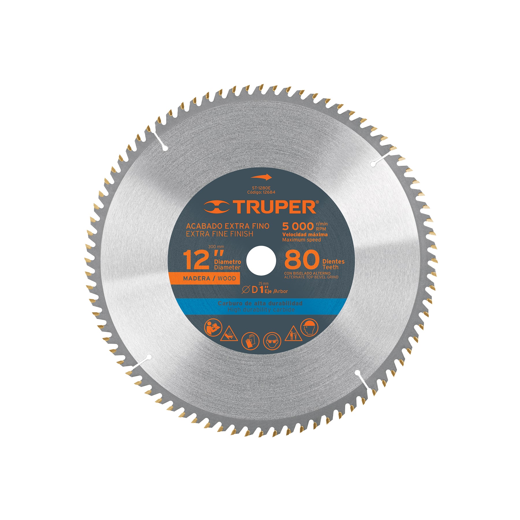 Disco Madera 12"  80 Dientes Truper 12684