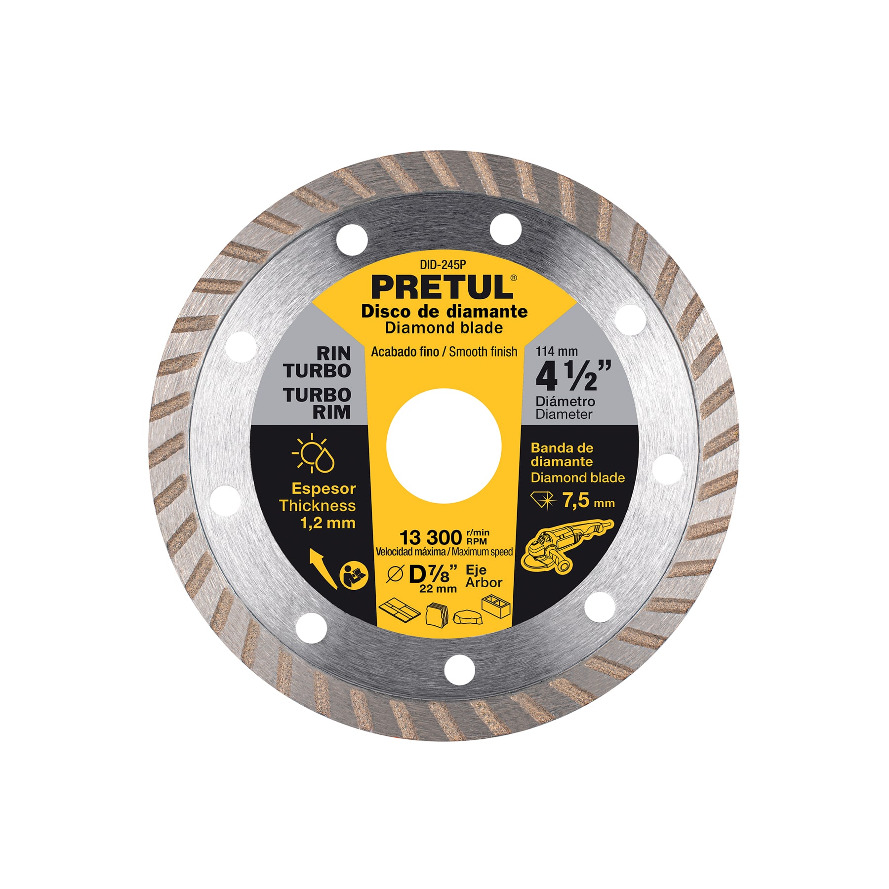 Disco Turbo 4-1/2 1.2mm Pretul 27017