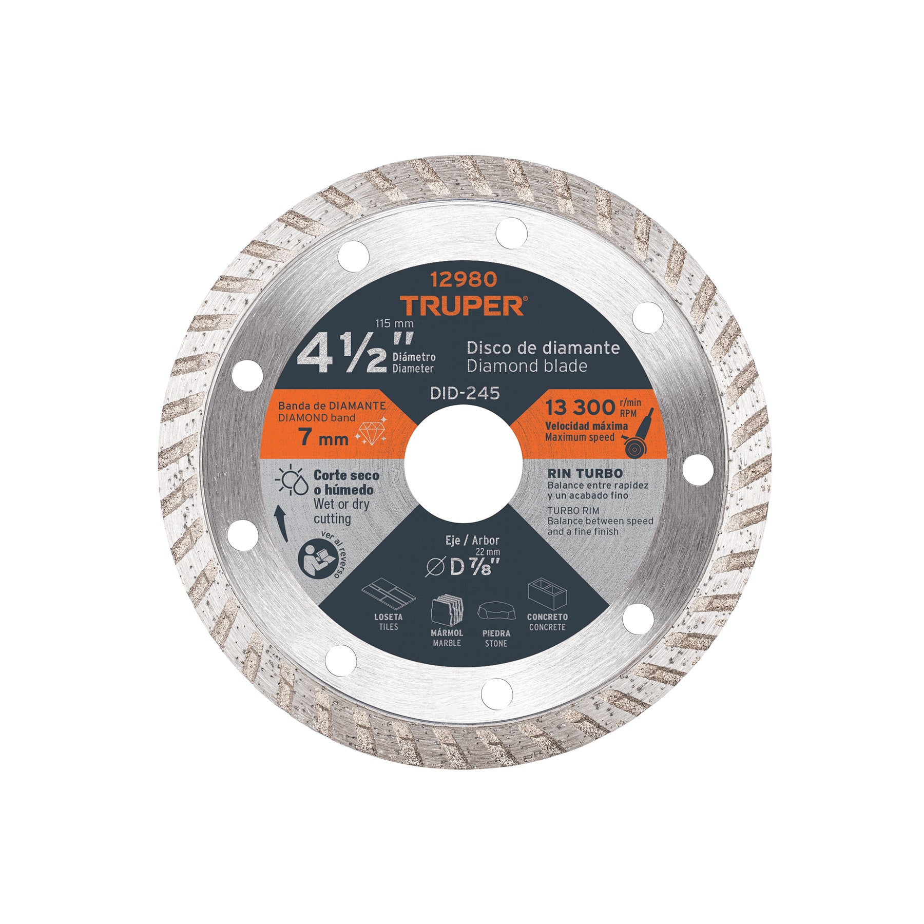 Disco Turbo 4-1/2 2.2mm Truper 12980
