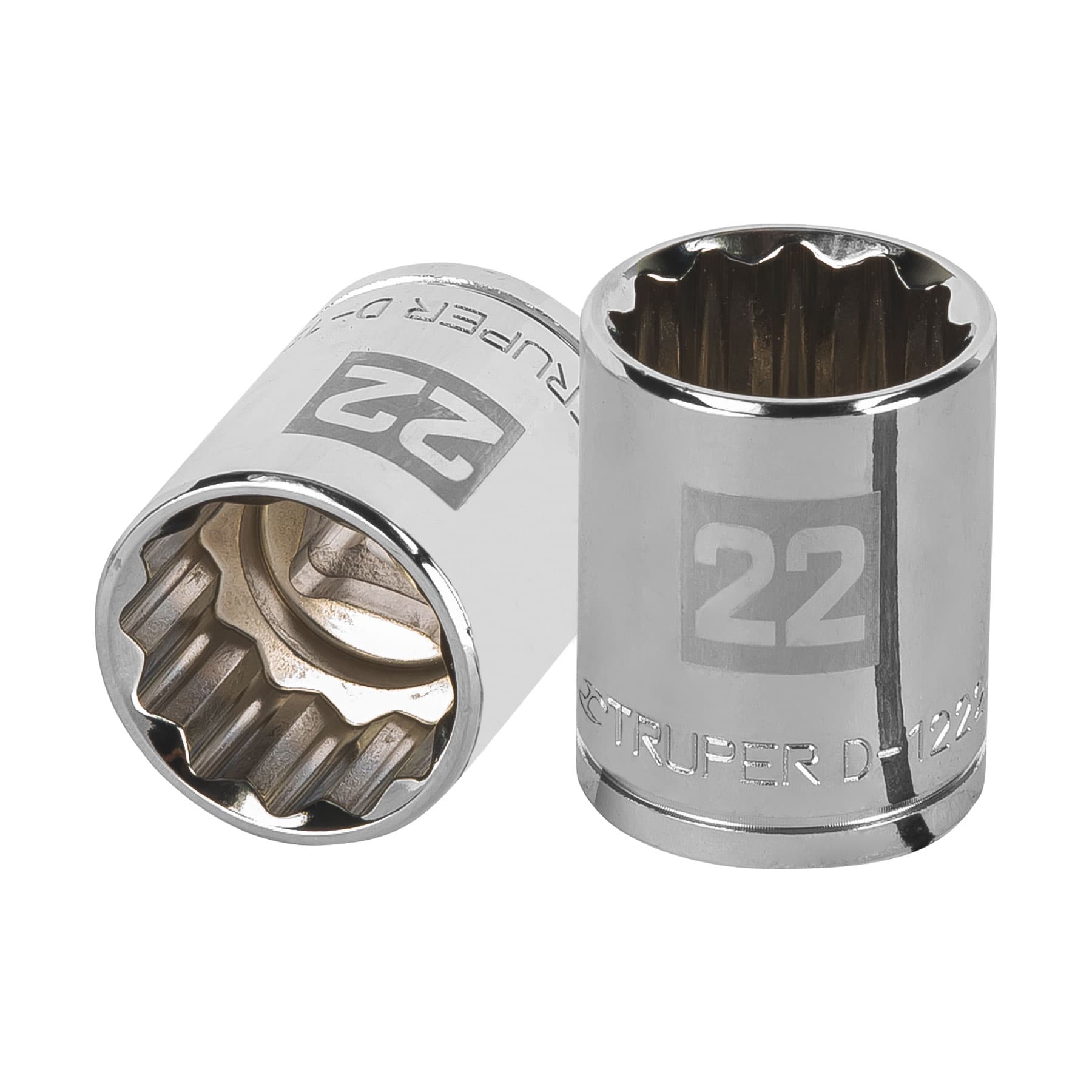 Dado Poligonal 22mm Encastre 1/2" Truper 13536