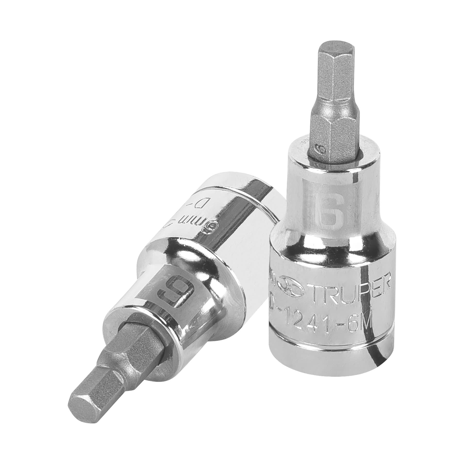 Dado Punta Hexa Macho 6mm Enc. 1/2" Truper 13281