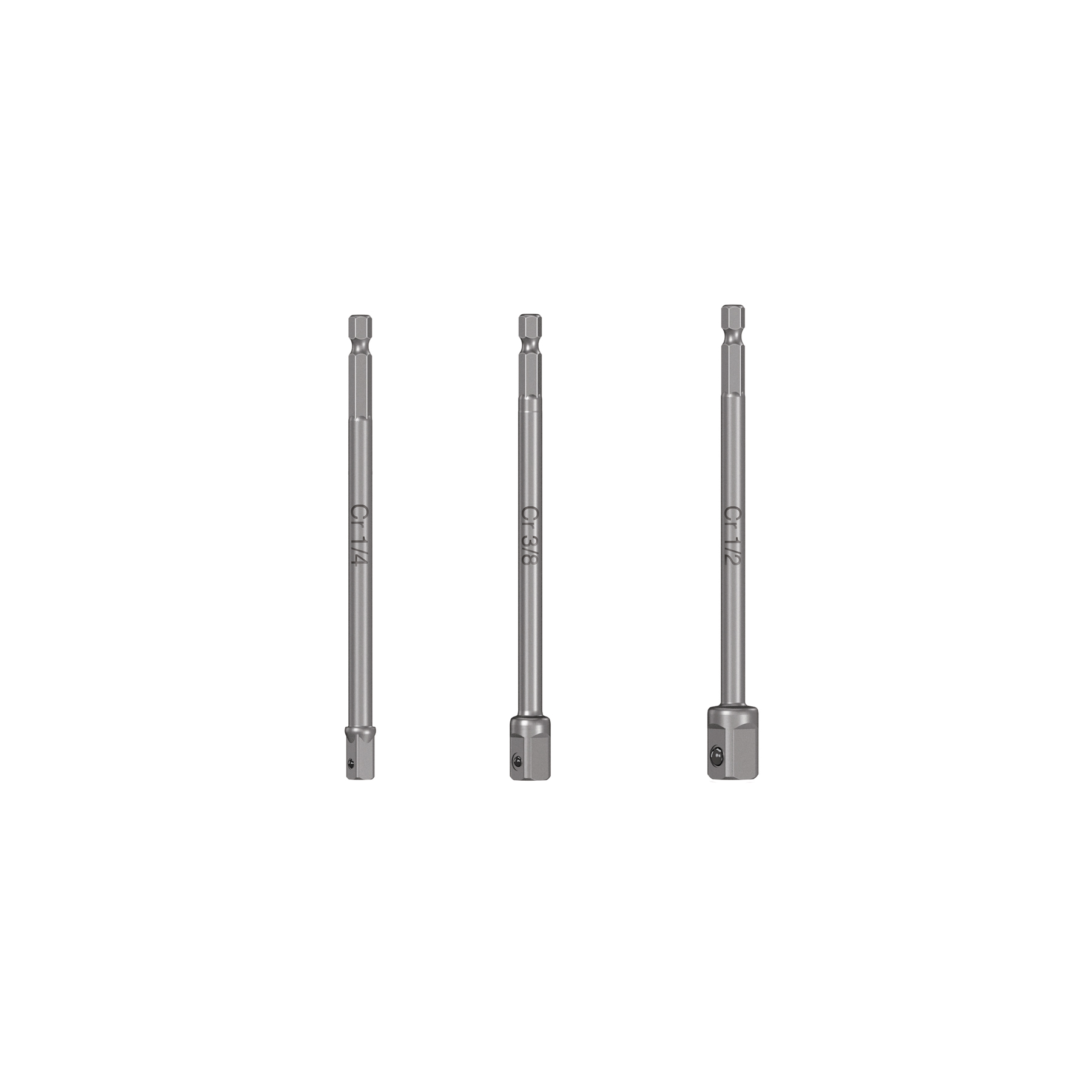 Adaptador Largo Para Dado Kitx3pzs 1/4",3/8",1/2" Truper 19599