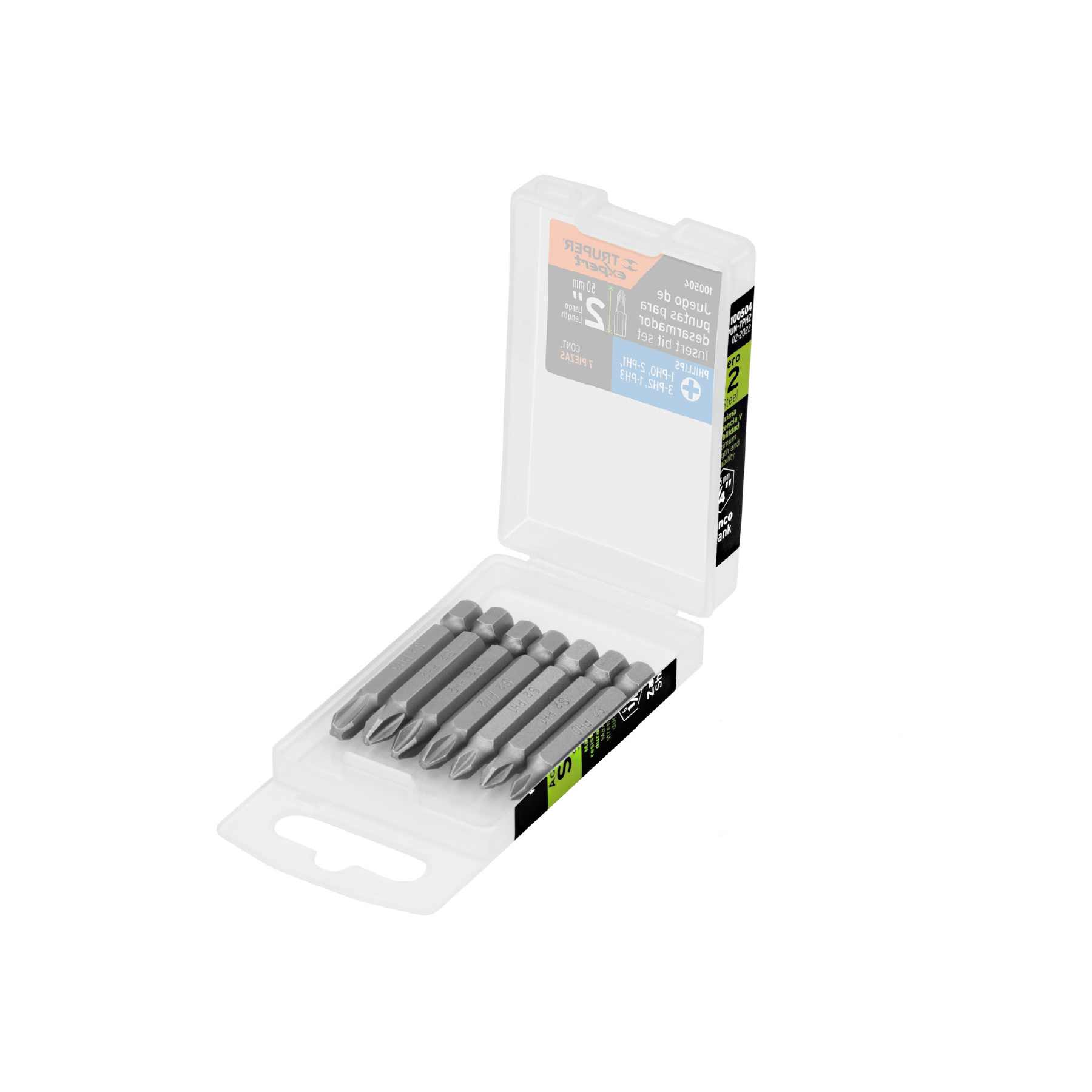 Puntera Kitx7pzs Ph0,ph1,ph2,ph3 X 2" Largo Truper 100504