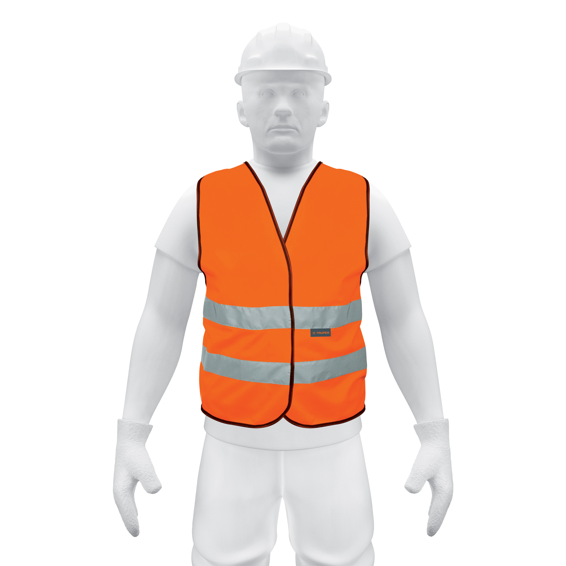 Chaleco Seguridad Naranja Alta Visibilidad Con Cintas Truper 14426