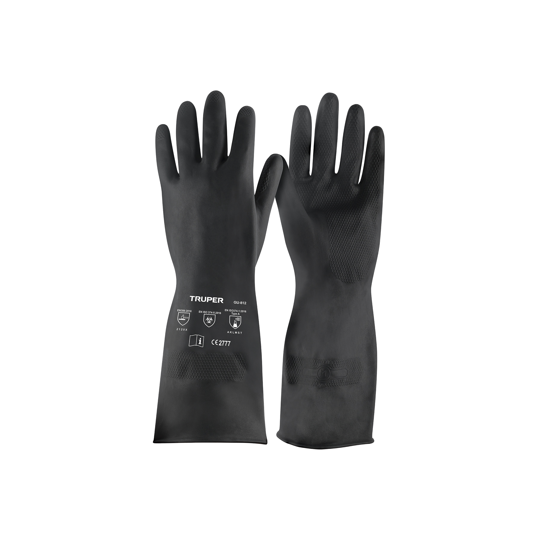 Guantes De Neopreno P/manejo De Quimicos Talla Mediana Truper 14270